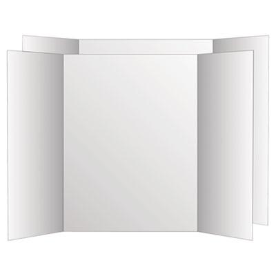 View larger image of Two Cool Tri-Fold Poster Board, 36 x 48, White/White, 6/Carton