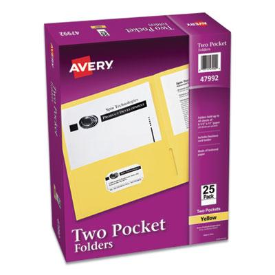 View larger image of Two-Pocket Folder, 40-Sheet Capacity, 11 X 8.5, Yellow, 25/box