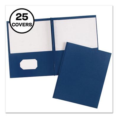 View larger image of Two-Pocket Folder, Prong Fastener, 0.5" Capacity, 11 X 8.5, Dark Blue, 25/box