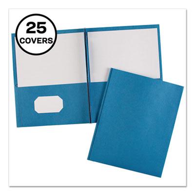 View larger image of Two-Pocket Folder, Prong Fastener, 0.5" Capacity, 11 X 8.5, Light Blue, 25/box