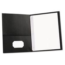 Two-Pocket Portfolios With Tang Fasteners, 0.5" Capacity, 11 X 8.5, Black, 25/box