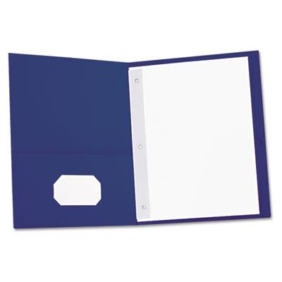 View larger image of Two-Pocket Portfolios With Tang Fasteners, 0.5" Capacity, 11 X 8.5, Dark Blue, 25/box