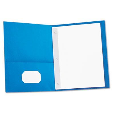 View larger image of Two-Pocket Portfolios With Tang Fasteners, 0.5" Capacity, 11 X 8.5, Light Blue, 25/box