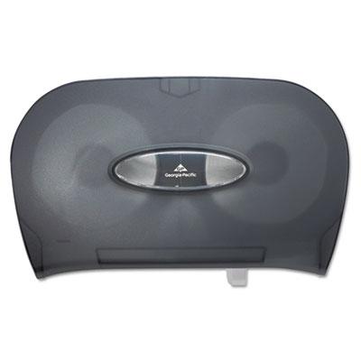 View larger image of Two-Roll Bathroom Tissue Dispenser, 13.56 x 5.75 x 8.63, Smoke