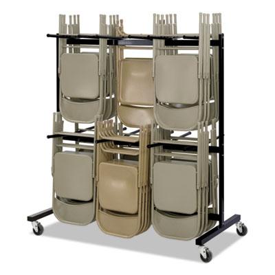 View larger image of Two-Tier Chair Cart, 64.5w x 33.5d x 70.25h, Black