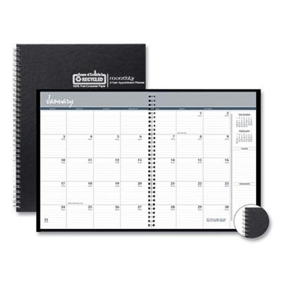 View larger image of Monthly Hard Cover Planner, 11 x 8.5, Black Cover, 24-Month (Jan to Dec): 2024 to 2025