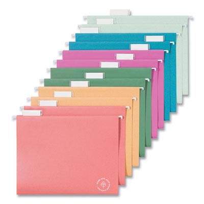View larger image of U-Eco Hanging File Folders, Letter Size, 1/5-Cut Tabs, Assorted, 12/Pack