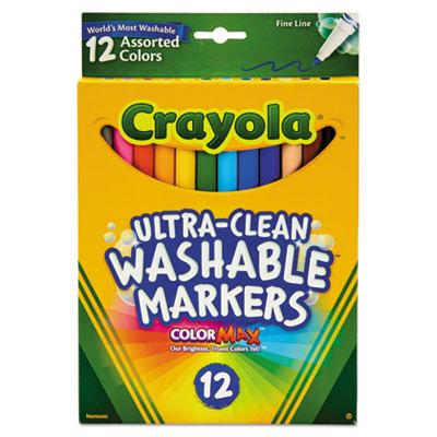 View larger image of Ultra-Clean Washable Markers, Fine Bullet Tip, Assorted Colors, Dozen