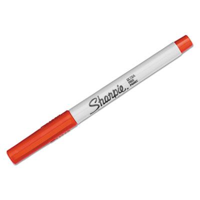 View larger image of Ultra Fine Tip Permanent Marker, Ultra-Fine Needle Tip, Red, Dozen