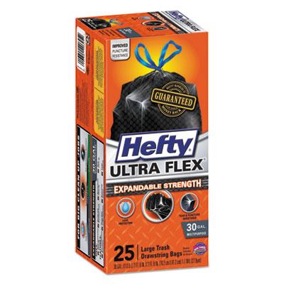 View larger image of Ultra Flex Waste Bags, 30 gal, 1.05 mil, 6" x 2.1", Black, 150/Carton