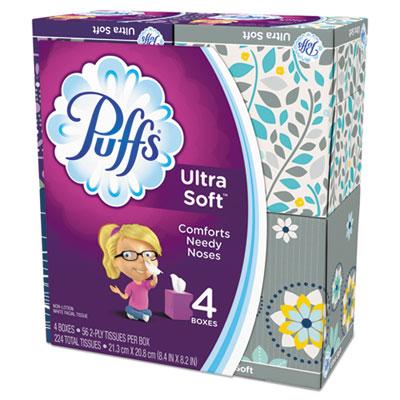 View larger image of Ultra Soft Facial Tissue, 2-Ply, White, 56 Sheets/Box, 4 Boxes/Pack