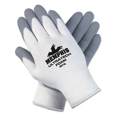 View larger image of Ultra Tech Foam Seamless Nylon Knit Gloves, X-Large, White/Gray, Dozen