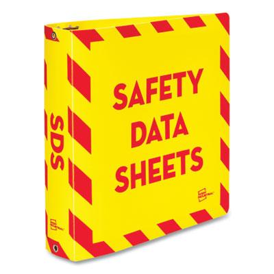 View larger image of UltraDuty Safety Data Sheet Binders with Chain, 3 Rings, 2" Capacity, 11 x 8.5, Yellow/Red