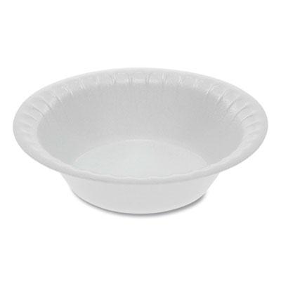 View larger image of Placesetter Satin Non-Laminated Foam Dinnerware, Bowl, 5 oz, 4.5" dia, White, 1,250/Carton