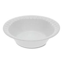 Placesetter Satin Non-Laminated Foam Dinnerware, Bowl, 5 oz, 4.5" dia, White, 1,250/Carton