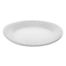 Placesetter Satin Non-Laminated Foam Dinnerware, Plate, 7" dia, White, 900/Carton