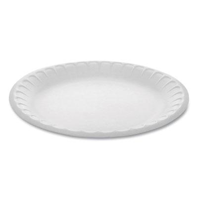 View larger image of Placesetter Satin Non-Laminated Foam Dinnerware, Plate, 9" dia, White, 500/Carton
