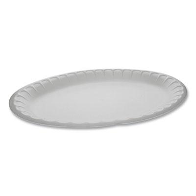 View larger image of Placesetter Satin Non-Laminated Foam Dinnerware, Oval Platter, 11.5 x 8.5, White, 500/Carton