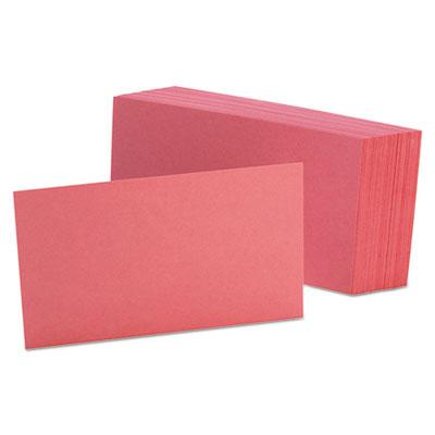 View larger image of Unruled Index Cards, 3 x 5, Cherry, 100/Pack