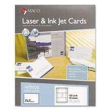 Unruled Microperforated Laser/Ink Jet Index Cards, 3 x 5, White, 150/Box