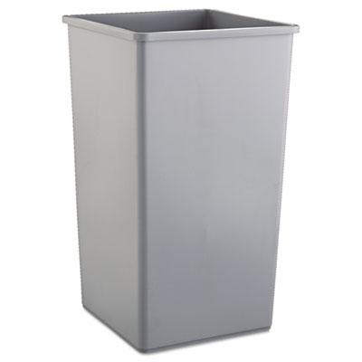View larger image of Untouchable Square Waste Receptacle, 50 gal, Plastic, Gray