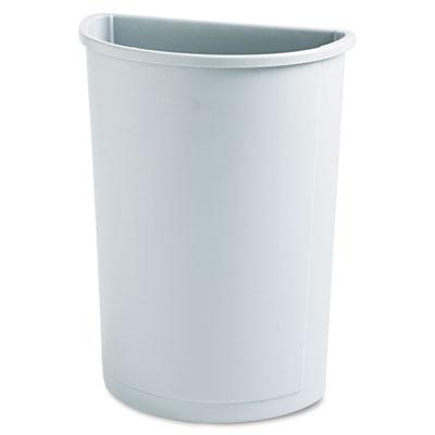 View larger image of Untouchable Half-Round Plastic Receptacle, 21 gal, Plastic, Gray