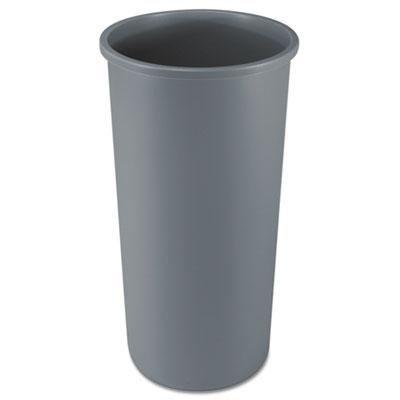 View larger image of Untouchable Large Plastic Round Waste Receptacle, 22 gal, Plastic, Gray