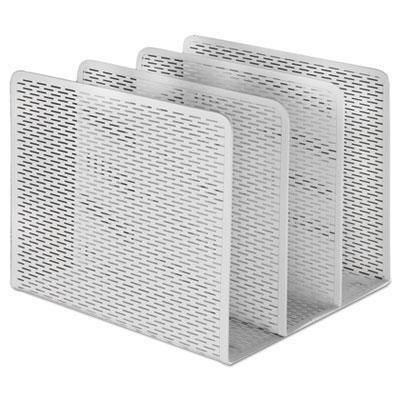 View larger image of Urban Collection Punched Metal File Sorter, 3 Sections, Letter Size Files, 8" x 8" x 7.25", White