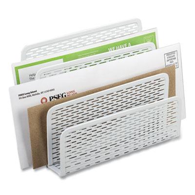 View larger image of Urban Collection Punched Metal Letter Sorter, 3 Sections, DL to A6 Size Files, 6.5" x 3.25" x 5.5", White