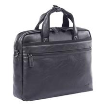 Valais Executive Briefcase, Holds Laptops 15.6", 4.75" x 4.75" x 11.5", Black