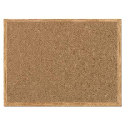 View larger image of Value Cork Bulletin Board with Oak Frame, 24 x 36, Brown Surface, Oak Frame