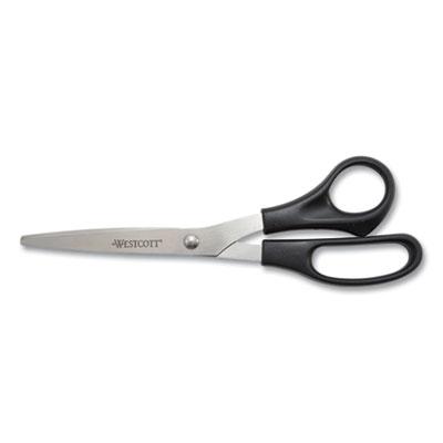 View larger image of Value Line Stainless Steel Shears, 8" Long, 3.5" Cut Length, Black Straight Handle
