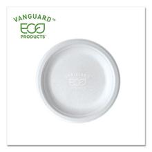 Vanguard Renewable and Compostable Sugarcane Plates, 6", White, 1,000/Carton