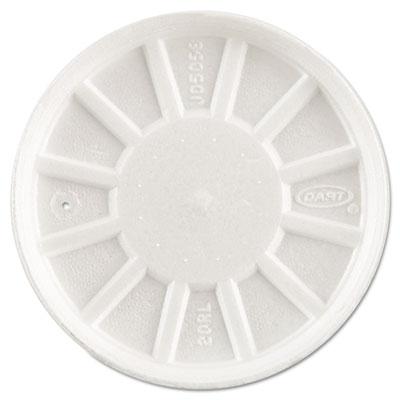 View larger image of Vented Foam Lids, Fits 6-32oz Cups, White, 500/Carton