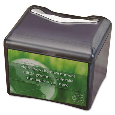 View larger image of Venue Napkin Dispenser with Advertising Inset, 6.5 x 6.13 x 6.9, Capacity: 200, Black