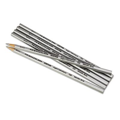 View larger image of Verithin Smear-Proof Colored Pencils, 2 mm, Metallic Silver Lead, Metallic Silver Barrel, Dozen