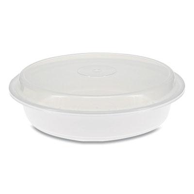 View larger image of Newspring VERSAtainer Microwavable Containers, 48 oz, 9 x 9 x 2.38, White/Clear, Plastic, 150/Carton