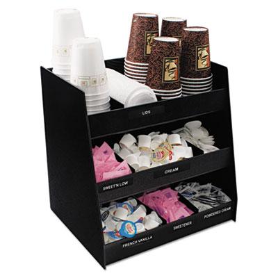 View larger image of Vertical Condiment Organizer, 9 Compartments, 14.5 x 11.75 x 15, Black