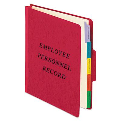 View larger image of Vertical-Style Personnel Folders, 2" Expansion, 5 Dividers, 2 Fasteners, Letter Size, Red Exterior