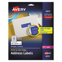 Vibrant Laser Color-Print Labels w/ Sure Feed, 0.75 x 2.25, White, 750/PK
