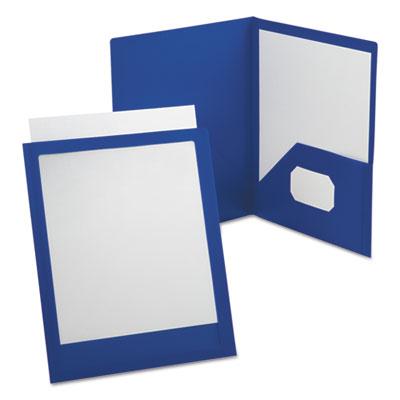 View larger image of Viewfolio Polypropylene Portfolio, 100-Sheet Capacity, 11 X 8.5, Clear/blue