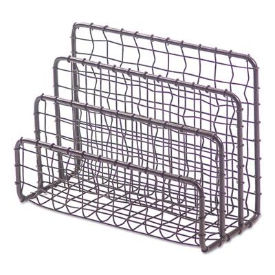 View larger image of Vintage Wire Mesh File and Letter Sorter, 3 Sections, DL to Legal Size Files, 6.63" x 2.88" x 5.13", Vintage Bronze