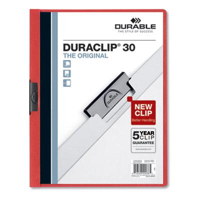 View larger image of Duraclip Report Cover, Clip Fastener, 8.5 X 11 , Clear/red, 25/box