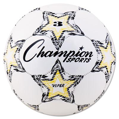 View larger image of VIPER Soccer Ball, Size 3, 7 1/4"- 7 1/2" dia., White