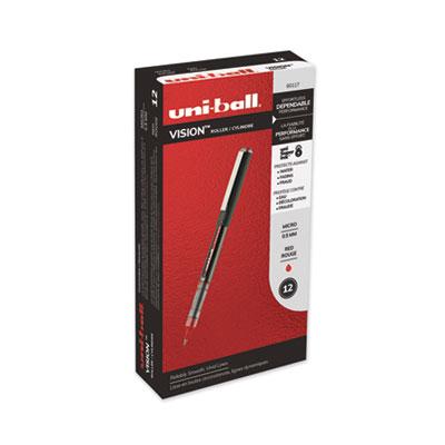 View larger image of VISION Roller Ball Pen, Stick, Extra-Fine 0.5 mm, Red Ink, Gray/Red Barrel, Dozen