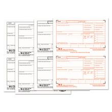 W-2 Tax Forms for Inkjet/Laser Printers, Fiscal Year: 2023, Four-Part Carbonless, 8.5 x 5.5, 2 Forms/Sheet, 50 Forms Total
