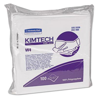 View larger image of W4 Critical Task Wipers, Flat Double Bag, 12 x 12, Unscented, White, 100/Bag, 5 Bags/Carton