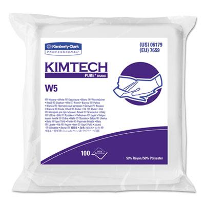 View larger image of W5 Critical Task Wipers, Flat Double Bag, Spunlace, 9 x 9, Unscented, White, 100/Pack, 5 Packs/Carton