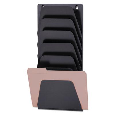 View larger image of Wall File Holder, 7 Sections, Legal/Letter, Black