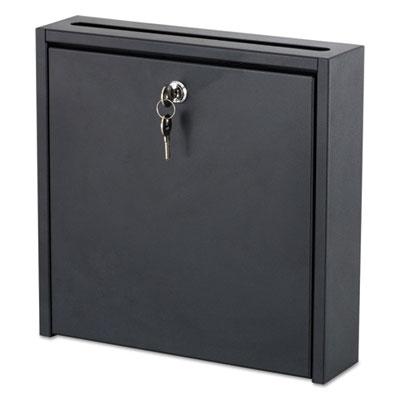View larger image of Wall-Mountable Interoffice Mailbox, 12 x 3 x 12, Black